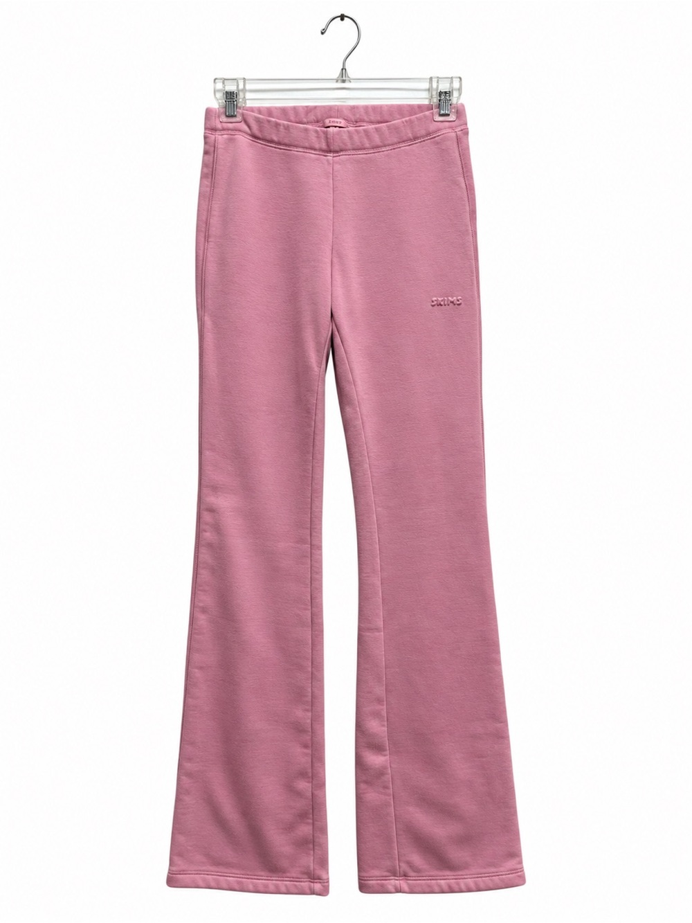 SKIMS Pink Fleece Flare Pants XXS High Waist Lounge Sweatpants
